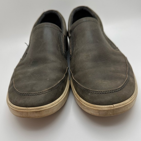 ECCO Men's Collin 2.0 Leather Slip-On Shoes - Gray/Green Size 12 - Picture 5 of 8